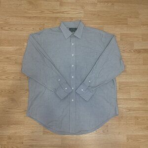 Lauren Ralph Lauren Long Sleeve Button Up Shirt Mens XL Solid Gray 100% Cotton